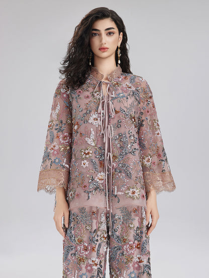 Multicolor Sequin Embroidered Blouse