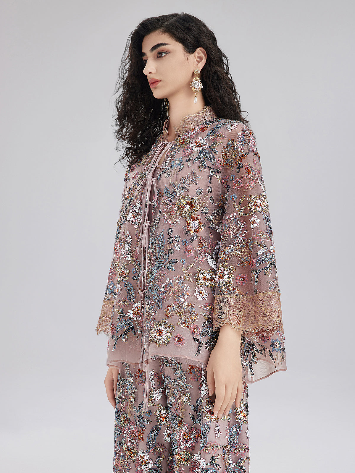 Multicolor Sequin Embroidered Blouse