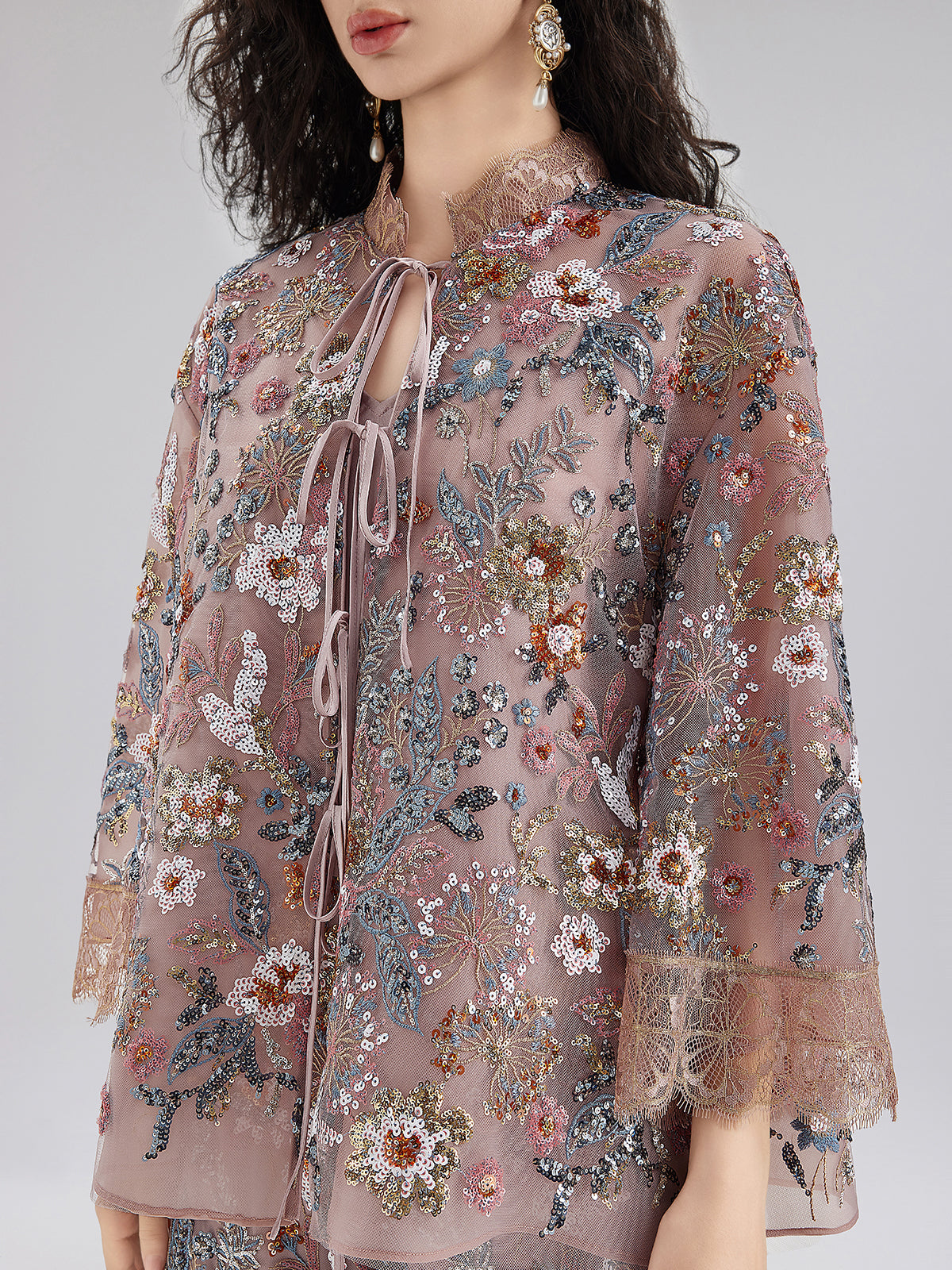 Multicolor Sequin Embroidered Blouse