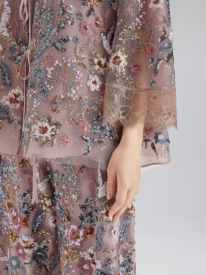 Multicolor Sequin Embroidered Blouse