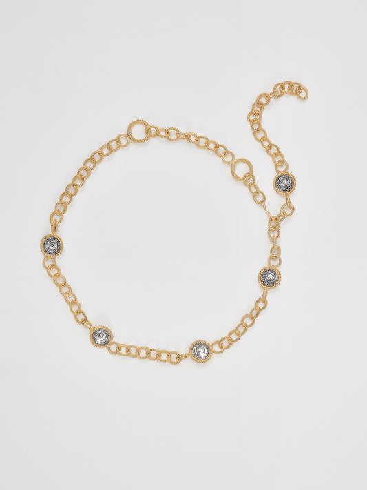 Vintage Coin Detail Waist Chain