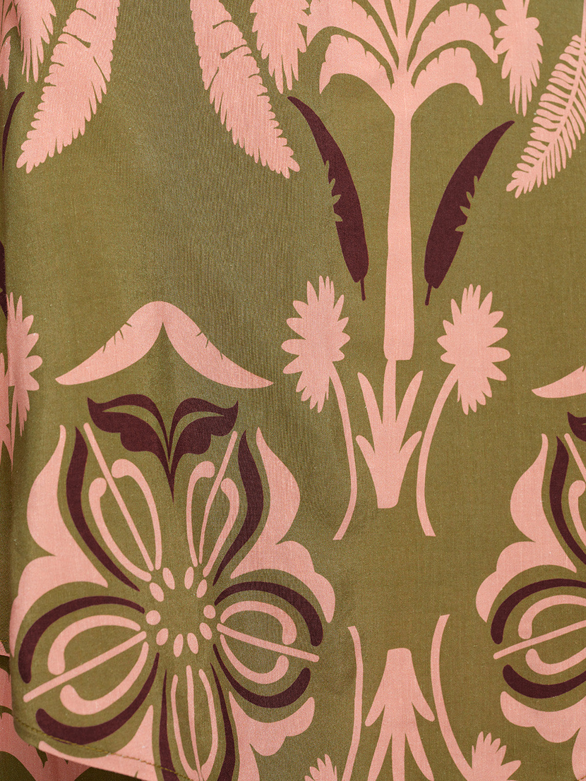 Vintage Botanical Print Beaded Strapless Top