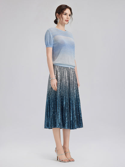 Gradient Stretch Cotton Top