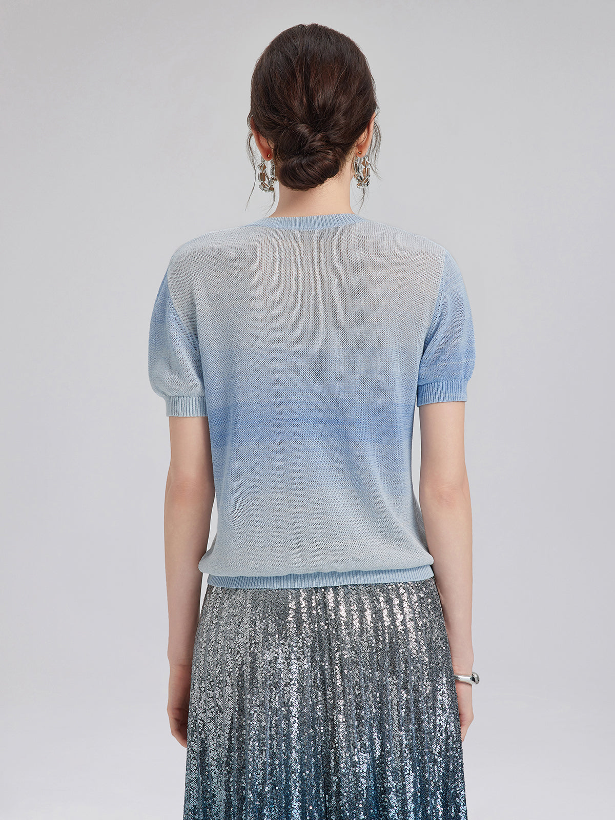 Gradient Stretch Cotton Top