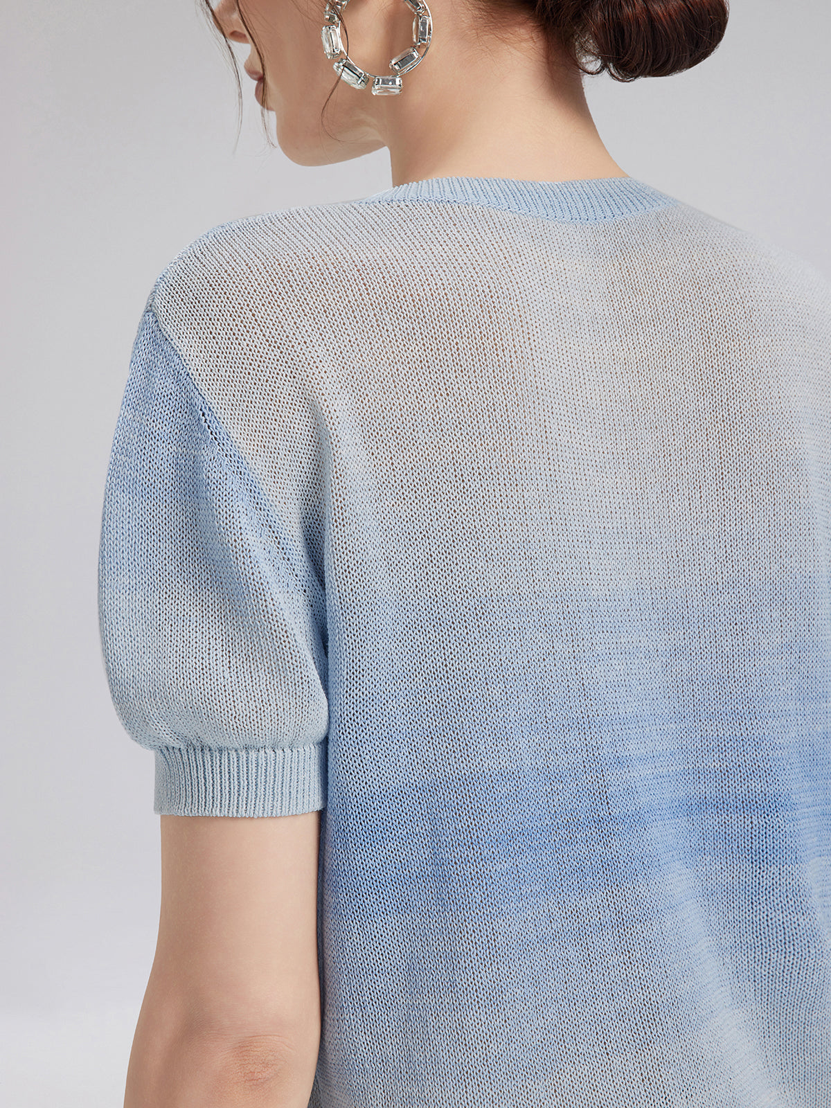 Gradient Stretch Cotton Top