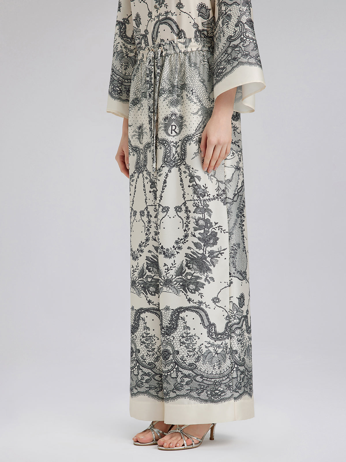 Black Eyelash Lace Relaxed Pants