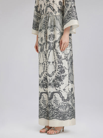 Black Eyelash Lace Relaxed Pants