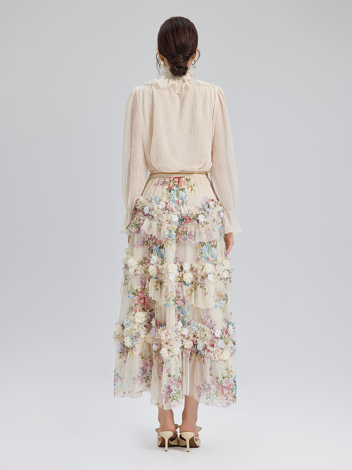 Handcrafted Floral French-Inspired Tulle Skirt