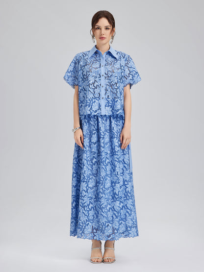 Floral Cutwork Embroidery Set