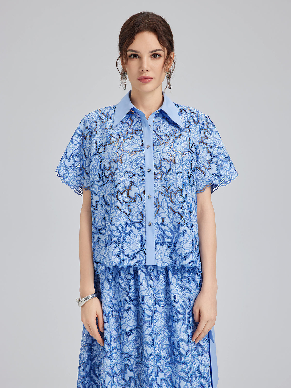 Floral Cutwork Embroidery Set