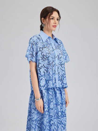 Floral Cutwork Embroidery Set