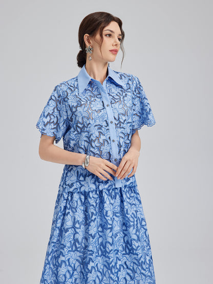 Floral Cutwork Embroidery Set