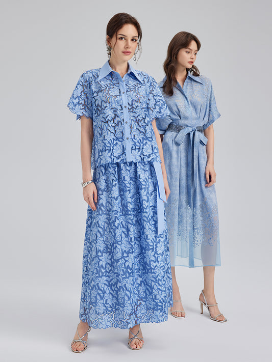 Floral Cutwork Embroidery Set