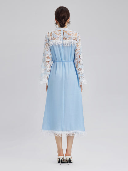 Two-Tone Lace Baroque Butterfly Dress