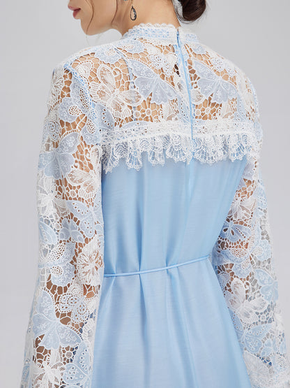 Two-Tone Lace Baroque Butterfly Dress