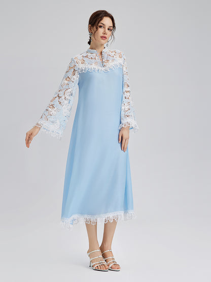 Two-Tone Lace Baroque Butterfly Dress