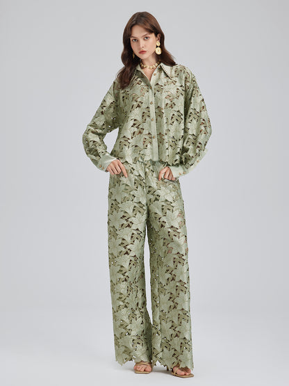 Studded Floral Cutwork Embroidery Set