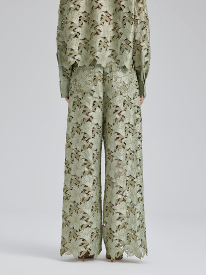 Studded Floral Cutwork Embroidery Set