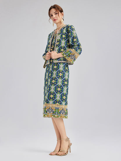 Crystal-Trim Guipure Lace Jacket