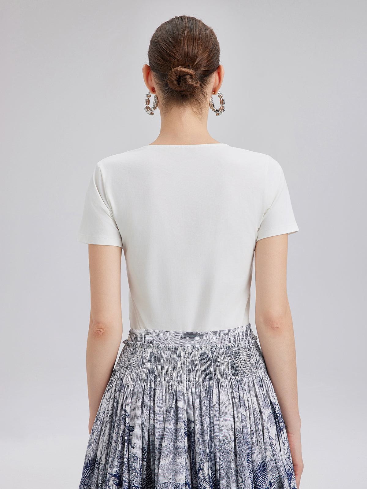 Cotton Printed Hand-Beaded Tee