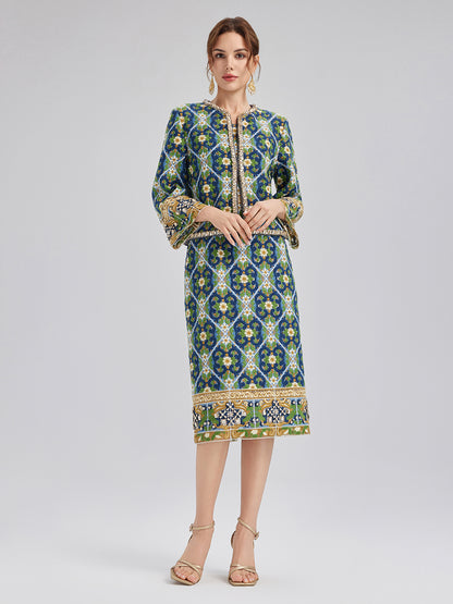 Crystal-Trim Guipure Lace Jacket