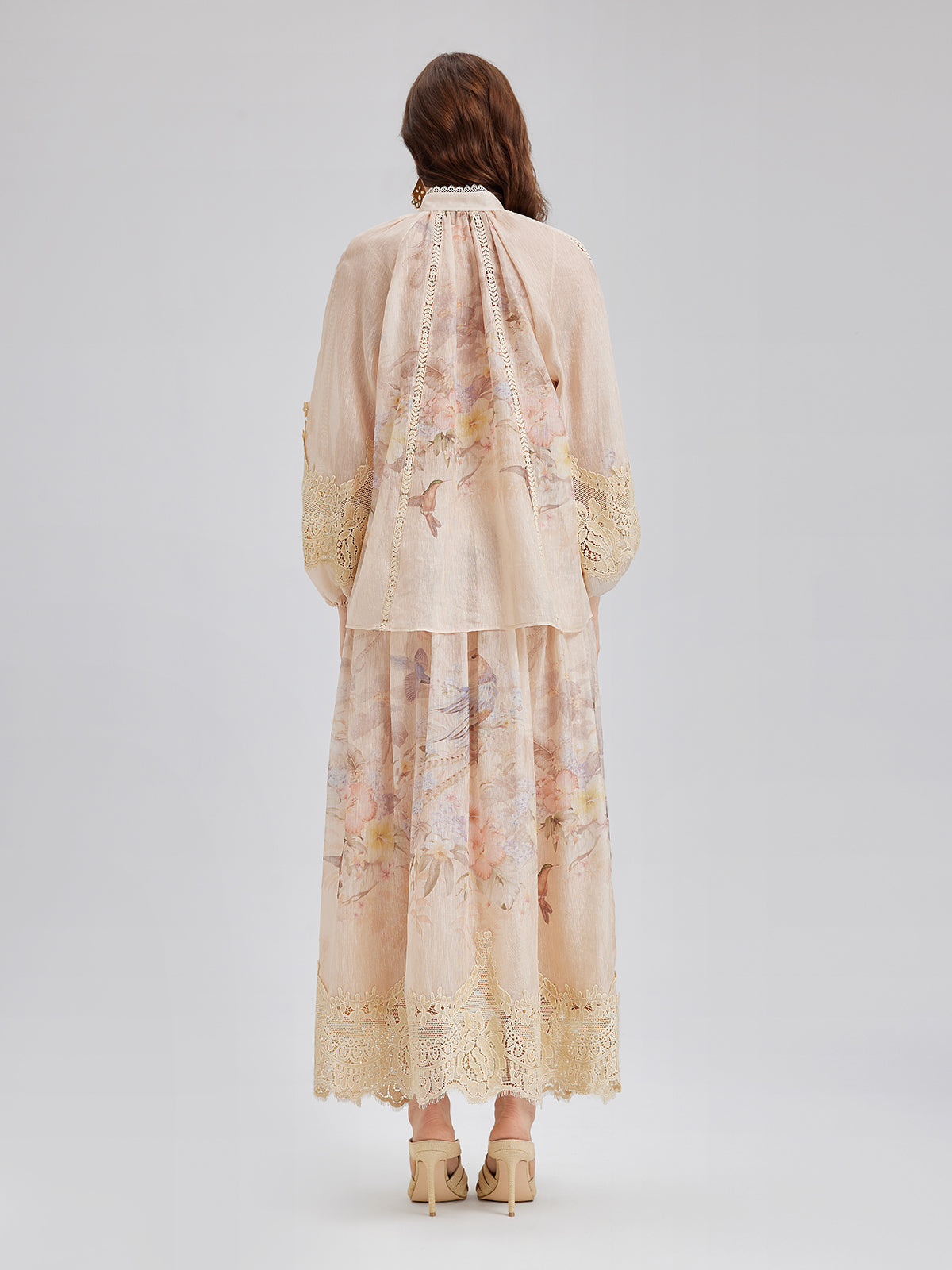 Silk-Linen Lace Baroque Set (Belt Not Included)