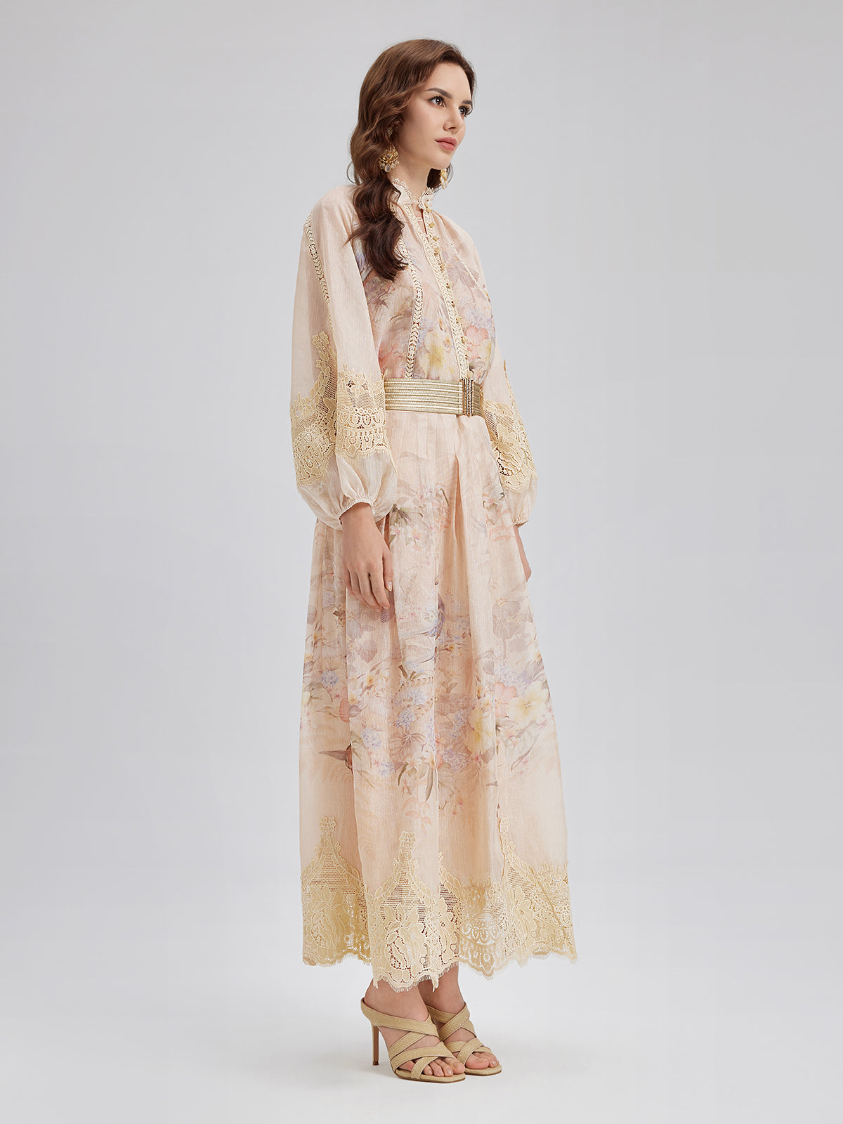 Silk-Linen Lace Baroque Set (Belt Not Included)