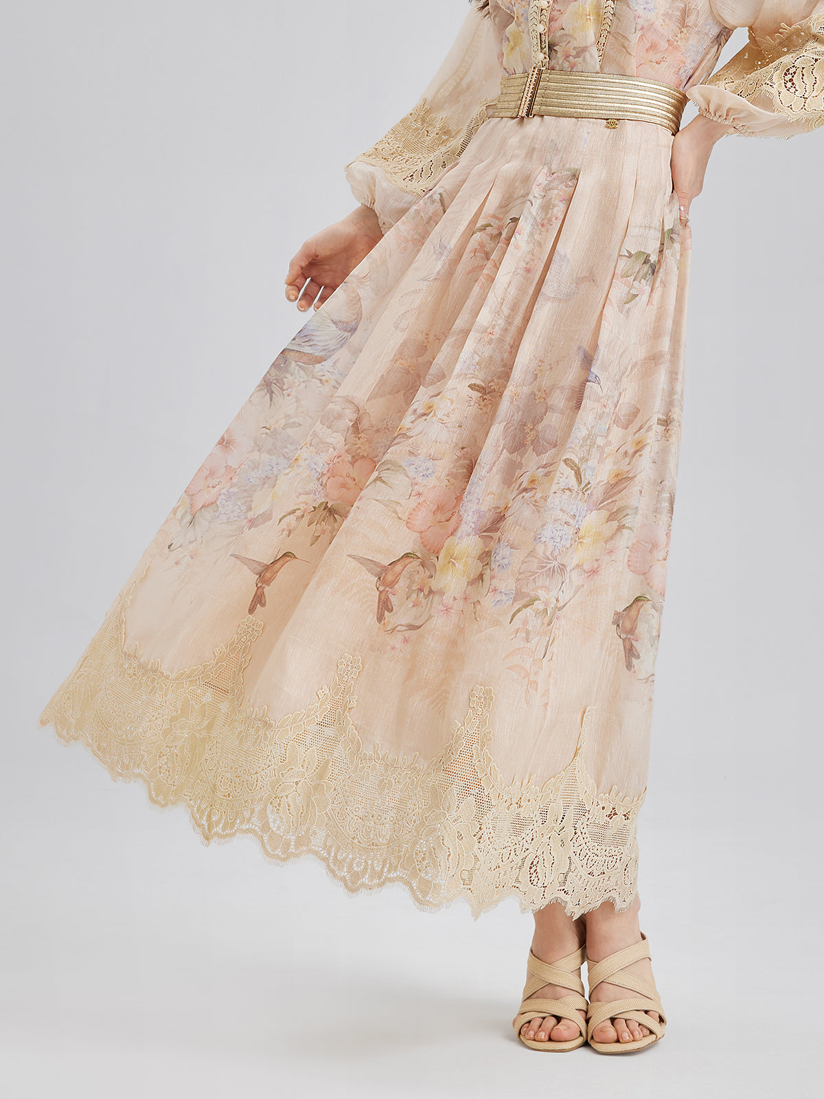 Silk-Linen Lace Baroque Set (Belt Not Included)