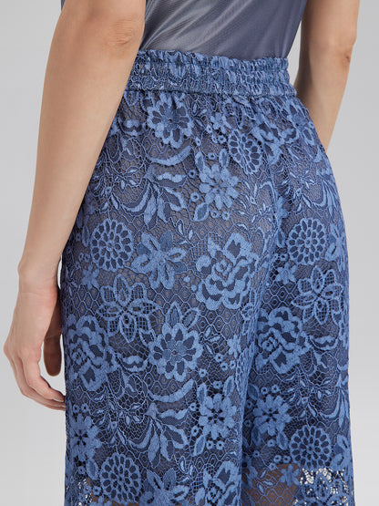 Sand Wash Lace Elastic Waist Pants