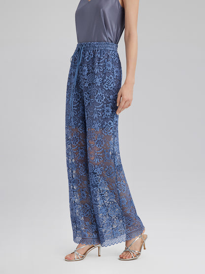 Sand Wash Lace Elastic Waist Pants