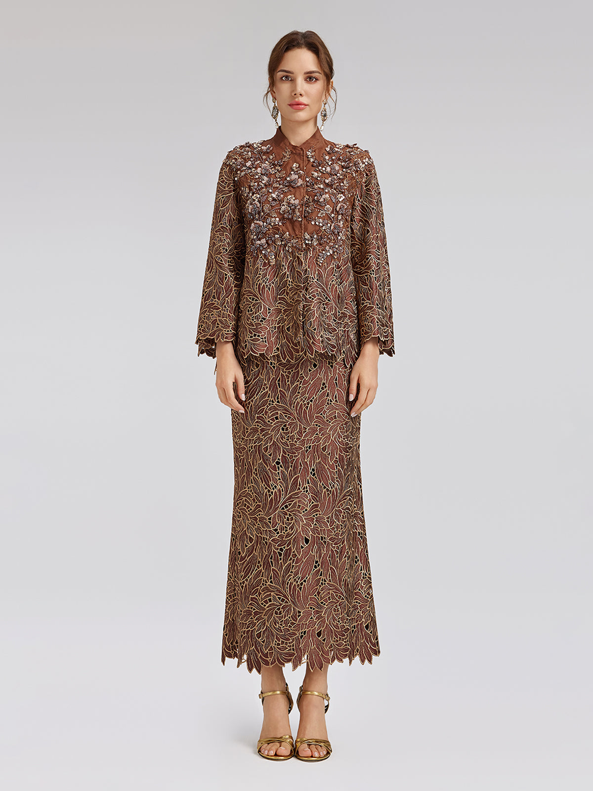 Water-Soluble Embroidery Beaded Appliqué Jacket
