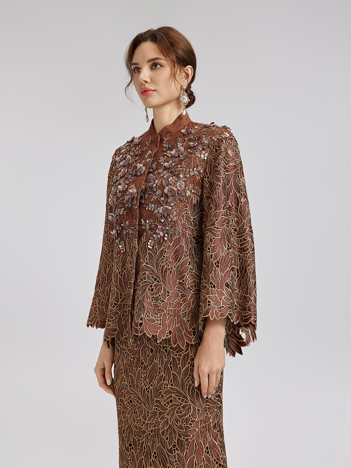 Water-Soluble Embroidery Beaded Appliqué Jacket