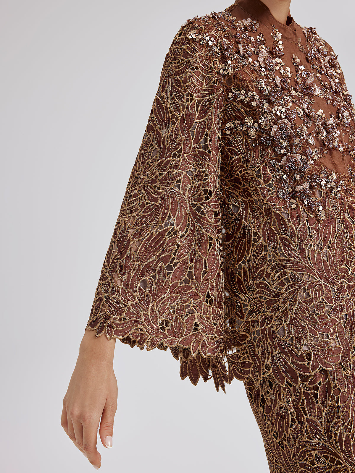 Water-Soluble Embroidery Beaded Appliqué Jacket