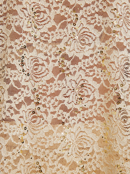 Lace Gold Gradient Sequin Handcrafted Chain Set