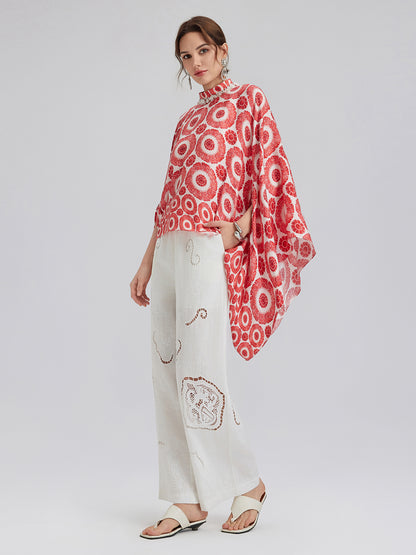 Linen Embroidered Eyelet Vacation Pants