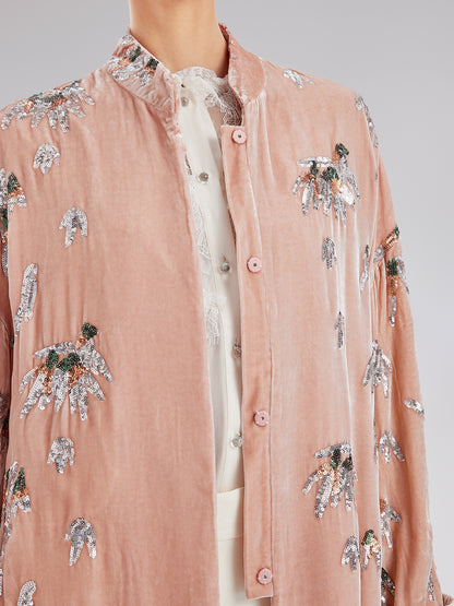 Elegant Velvet Embroidered Chinese Jacket