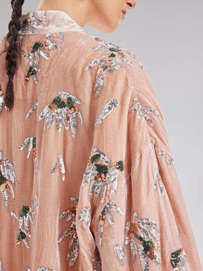 Elegant Velvet Embroidered Chinese Jacket