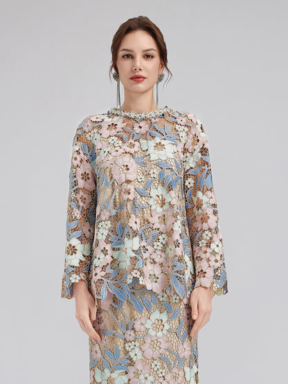 Custom Guipure Lace Floral Top