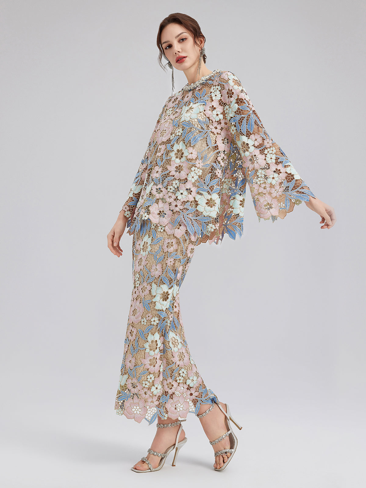 Custom Guipure Lace Floral Top
