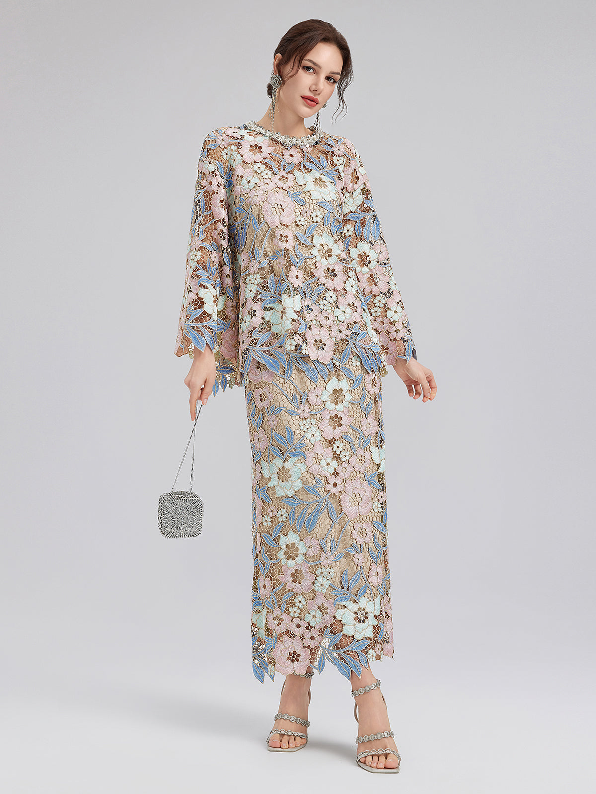 Custom Guipure Lace Floral Top