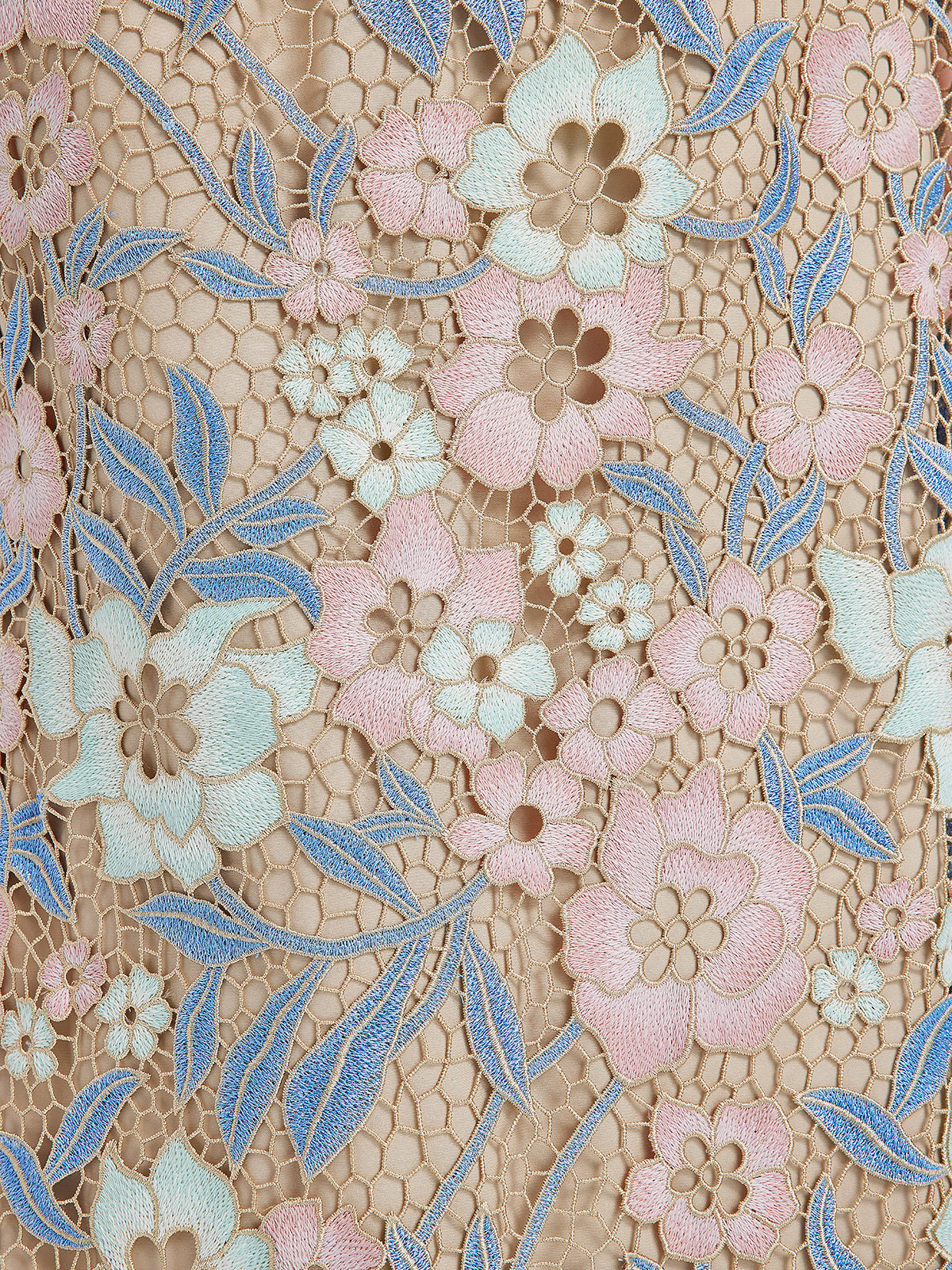 Custom Guipure Lace Floral Skirt