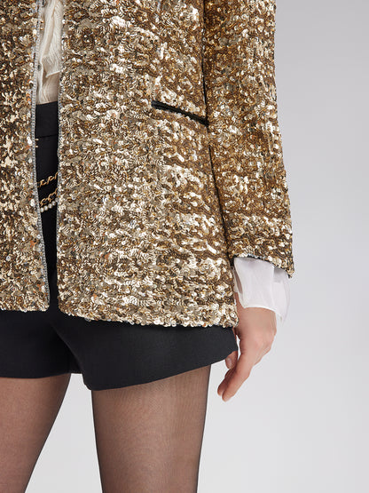 Light Luxury Sequin Heavy-Duty Blazer