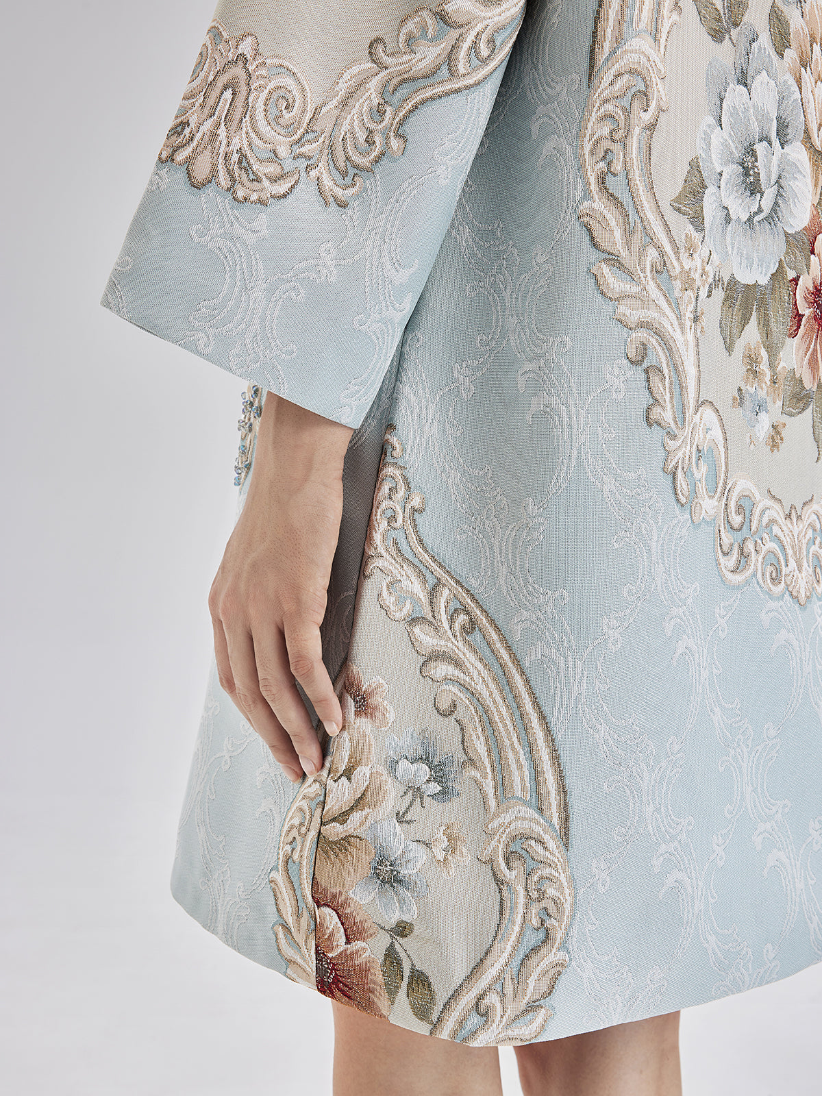 Spring Hand-Sewn Beaded 3D Floral Jacket