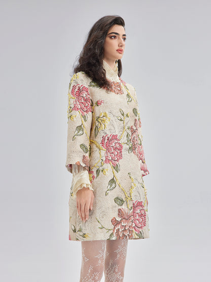 Hand-Sewn Beaded Floral Jacket