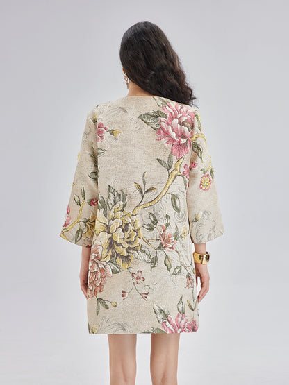 Hand-Sewn Beaded Floral Jacket