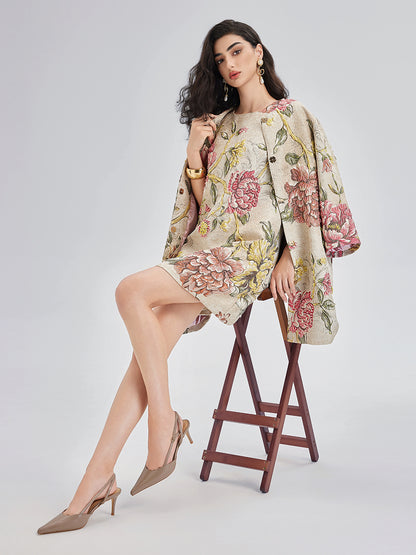 Hand-Sewn Beaded Floral Jacket