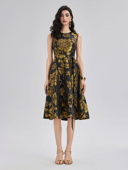 Hand-Sewn Floral Beaded Dress
