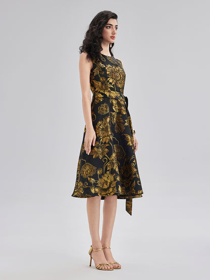 Hand-Sewn Floral Beaded Dress