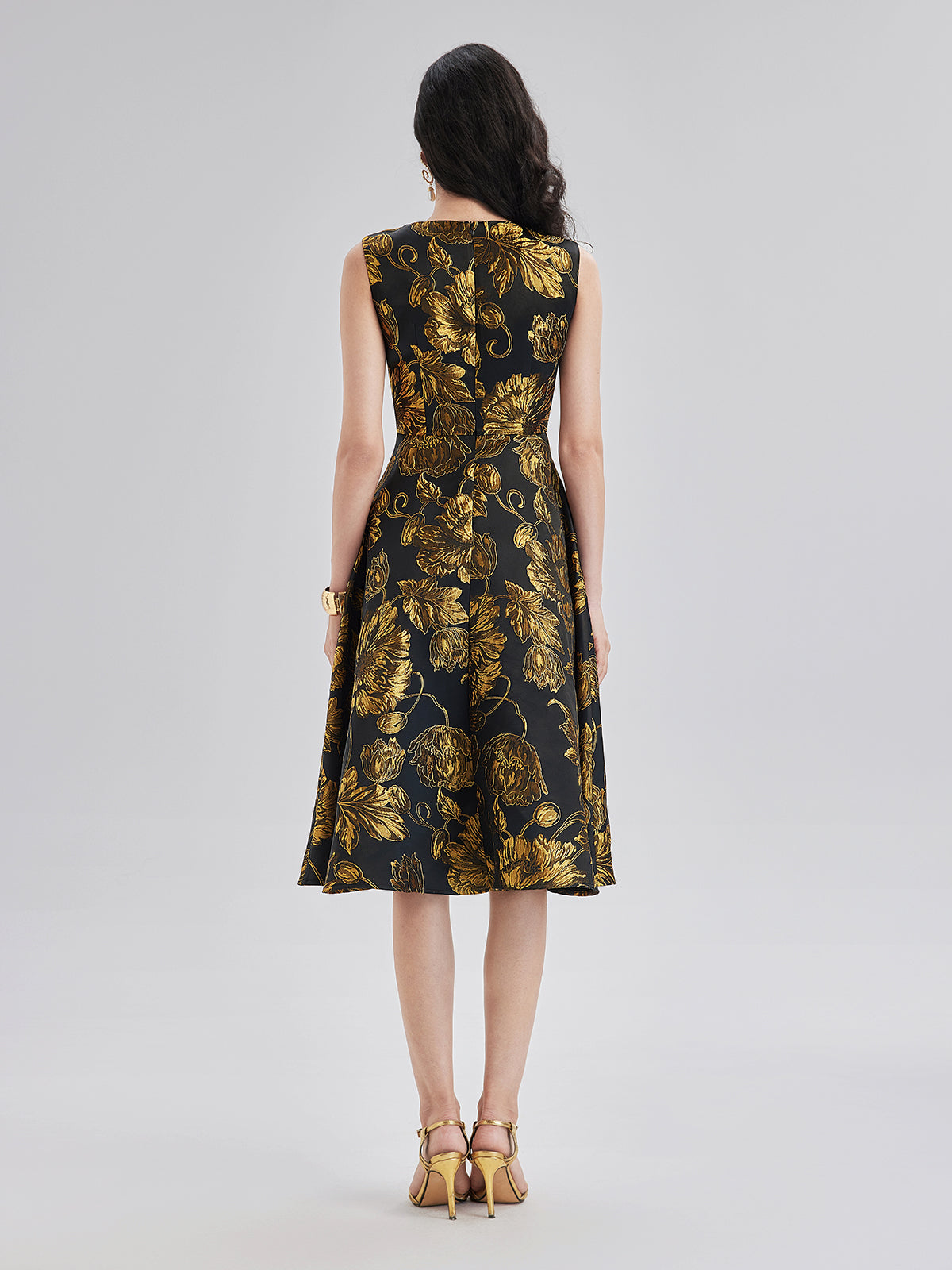 Hand-Sewn Floral Beaded Dress