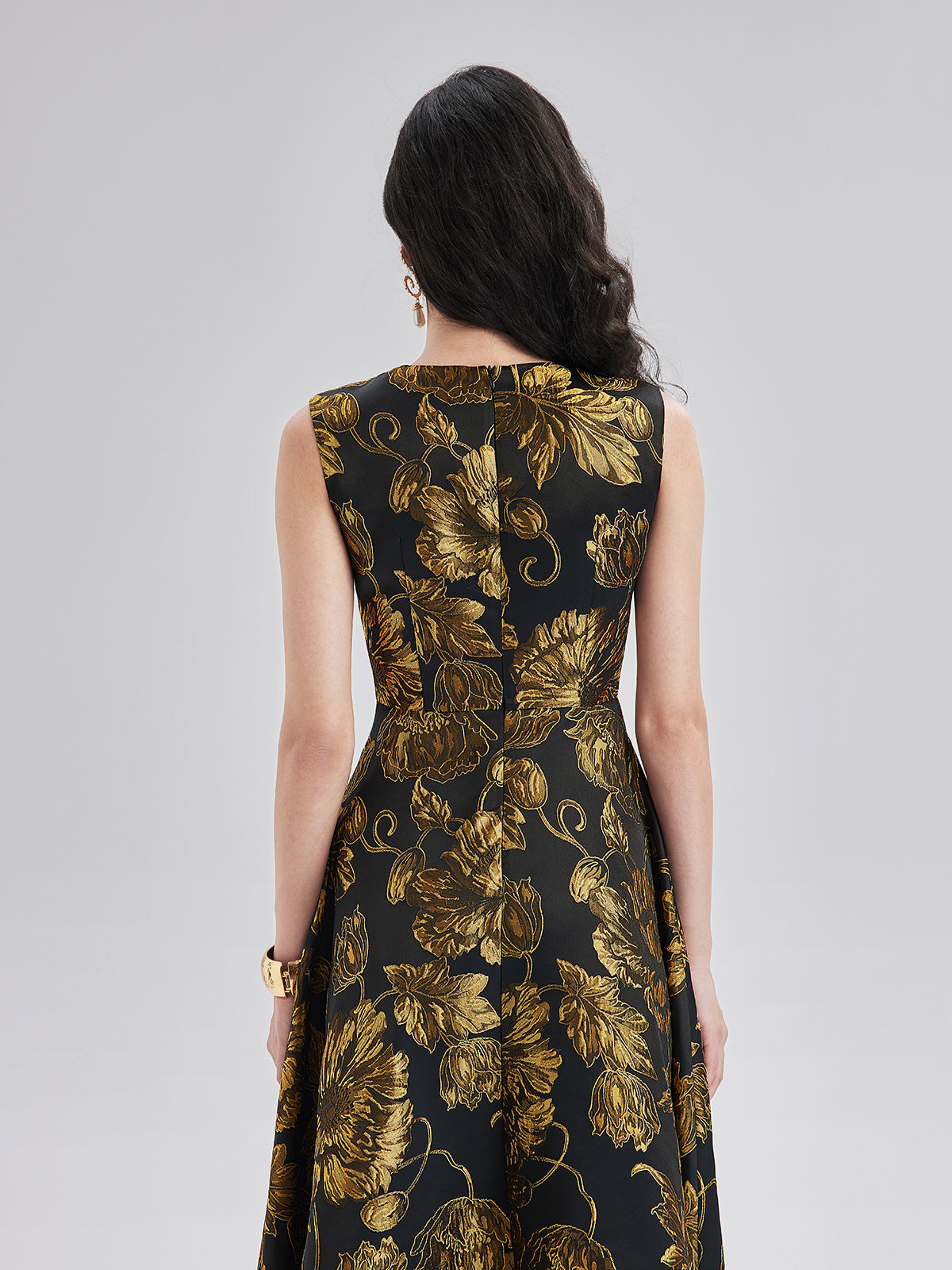 Hand-Sewn Floral Beaded Dress